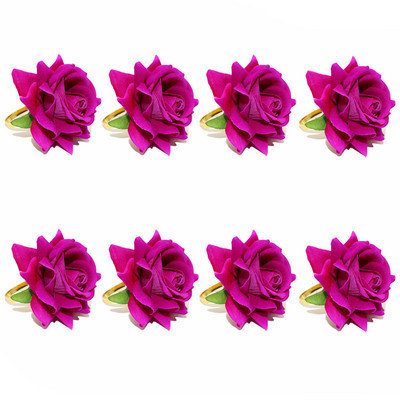 8GAB saulespuķu salvešu gredzens Raffia ar rokām darināts margrietiņu ziedu salvešu turētājs Valentīna kāzu Pateicības ballītes galda dekoram HWF77