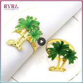 Salvešu gredzenu turētāji Izturīgs zelta salvešu turētājs Daudzfunkcionāls kokosriekstu koks salvete sprādze Salvetes poga Virtuves instrumenti atkārtoti lietojami