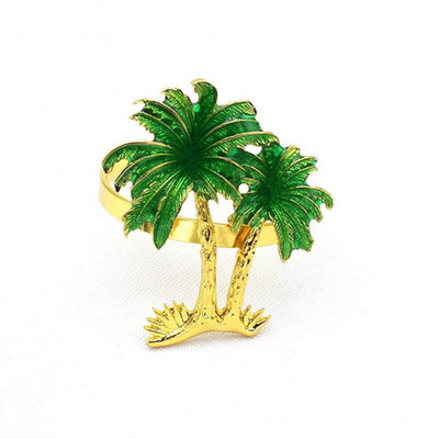 Salvešu gredzenu turētāji Izturīgs zelta salvešu turētājs Daudzfunkcionāls kokosriekstu koks salvete sprādze Salvetes poga Virtuves instrumenti atkārtoti lietojami