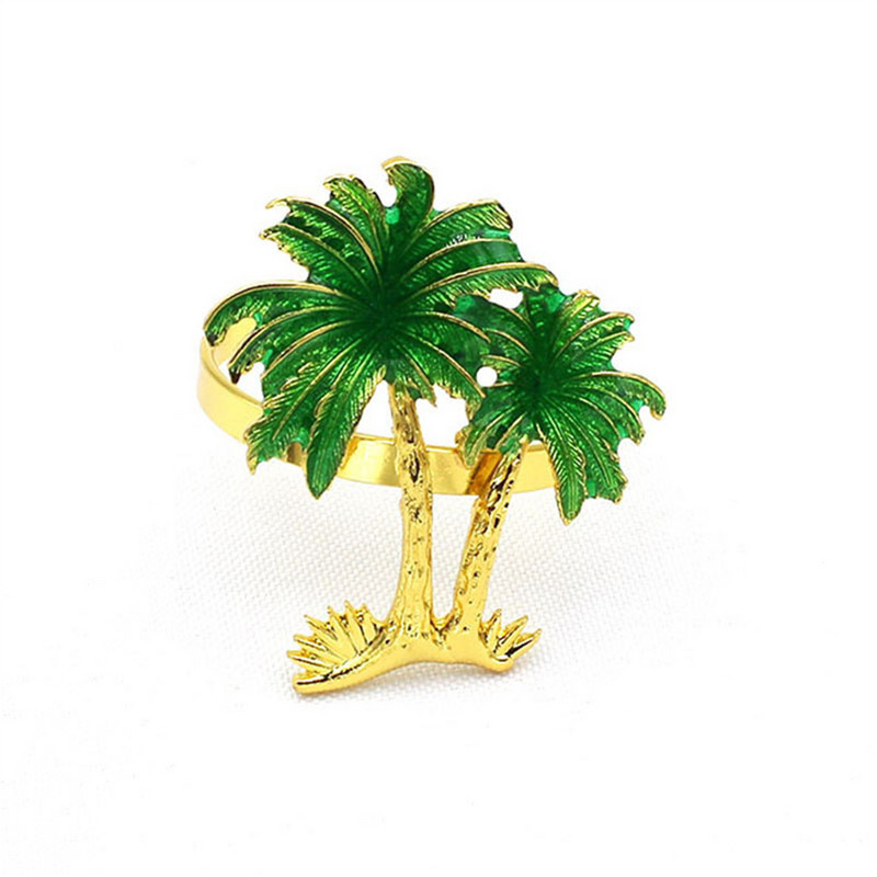 Salvešu gredzenu turētāji Izturīgs zelta salvešu turētājs Daudzfunkcionāls kokosriekstu koks salvete sprādze Salvetes poga Virtuves instrumenti atkārtoti lietojami