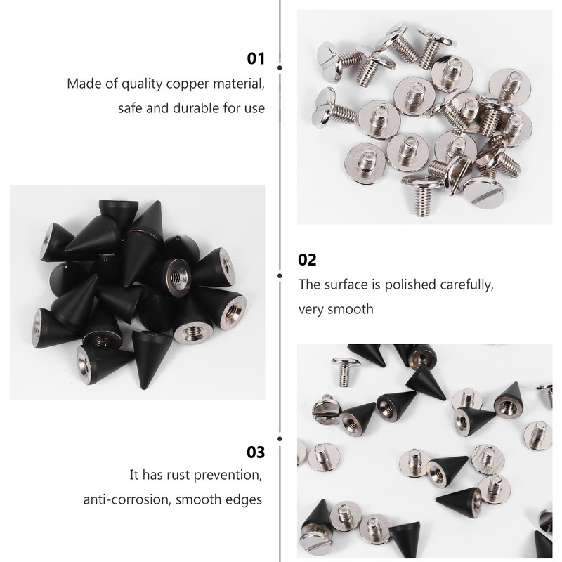 20 gab. pērļu kaklarota nagi amatniecības atradumi kniedes metāla kniedes skrūvējami punk