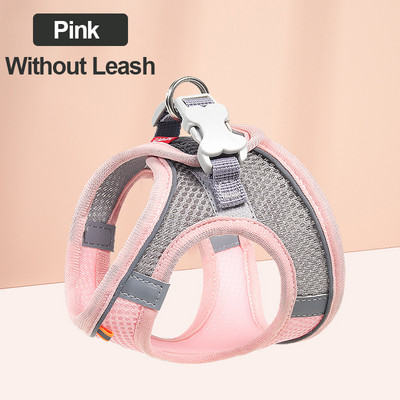 Fényvisszaverő kutyahám pórázzal Állítható kisállat-hám mellény, légáteresztő nyakörvek nyakpánt kis, közepes kutyák macskajáráshoz