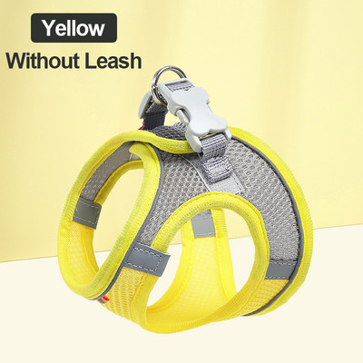 Fényvisszaverő kutyahám pórázzal Állítható kisállat-hám mellény, légáteresztő nyakörvek nyakpánt kis, közepes kutyák macskajáráshoz
