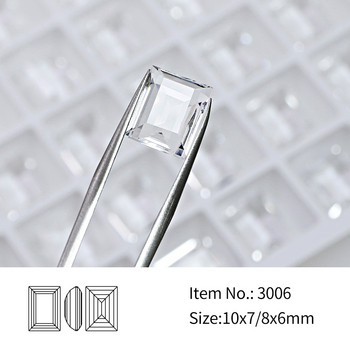40PCS/Pack 8x6/10x7MM Безплатна доставка Правоъгълна прозрачна кристална декорация за дамско облекло и мъниста за ръкоделие Направи си сам