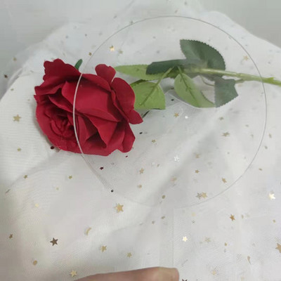 Zelta 16,5*10 CM caurspīdīgs akrila apaļš kūkas virsmašīna Bezmaksas radošums dzimšanas dienas kūkas virsmai bērnu dzimšanas dienas kūkas dekorēšanai