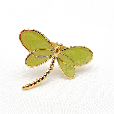 1Gb Daisy Insect salvešu gredzens Butterfly Dragonfly salvešu turētājs vasaras kāzām Ziemassvētku brīvdienām pusdienu galda dekors ERW07