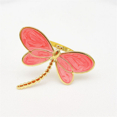 1Gb Daisy Insect salvešu gredzens Butterfly Dragonfly salvešu turētājs vasaras kāzām Ziemassvētku brīvdienām pusdienu galda dekors ERW07