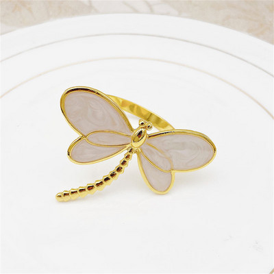 1Gb Daisy Insect salvešu gredzens Butterfly Dragonfly salvešu turētājs vasaras kāzām Ziemassvētku brīvdienām pusdienu galda dekors ERW07