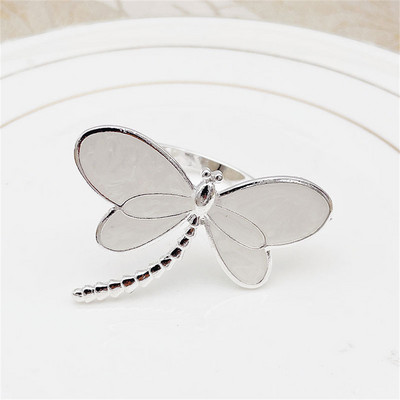 1Gb Daisy Insect salvešu gredzens Butterfly Dragonfly salvešu turētājs vasaras kāzām Ziemassvētku brīvdienām pusdienu galda dekors ERW07