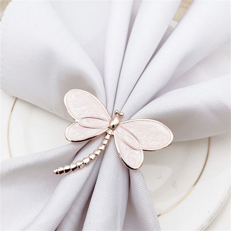 1Gb Daisy Insect salvešu gredzens Butterfly Dragonfly salvešu turētājs vasaras kāzām Ziemassvētku brīvdienām pusdienu galda dekors ERW07