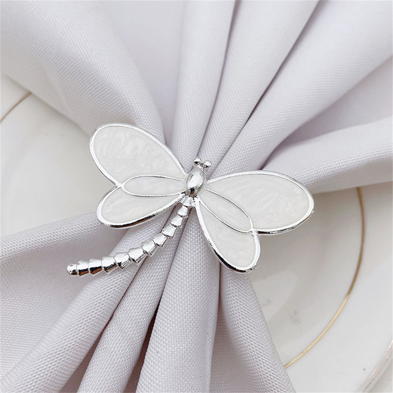 1Gb Daisy Insect salvešu gredzens Butterfly Dragonfly salvešu turētājs vasaras kāzām Ziemassvētku brīvdienām pusdienu galda dekors ERW07