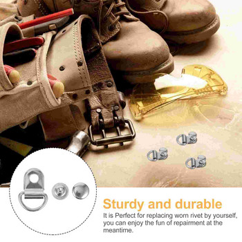 30 σετ κουμπιά παπουτσιών από καμβά με πόρπη Μεταλλικά κουμπώματα Κορδόνια αξεσουάρ από ανοξείδωτο ατσάλι Εργαλεία DIY Μπότες επαναχρησιμοποιούμενες