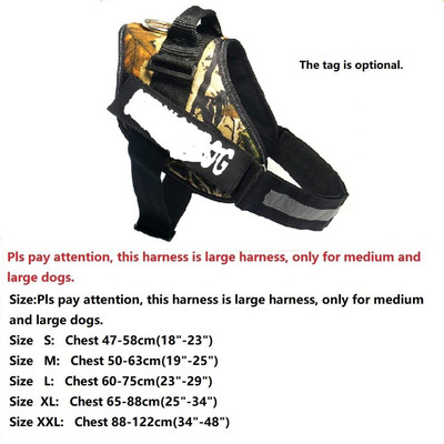 Suņu siksnas POLICE K9 Apkakles garums Regulējams solis staigāšanas mājdzīvnieku iejūgā VEST pielāgota suņa etiķete pēc izvēles