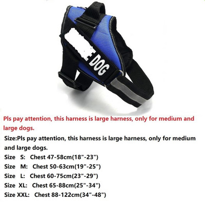 Suņu siksnas POLICE K9 Apkakles garums Regulējams solis staigāšanas mājdzīvnieku iejūgā VEST pielāgota suņa etiķete pēc izvēles