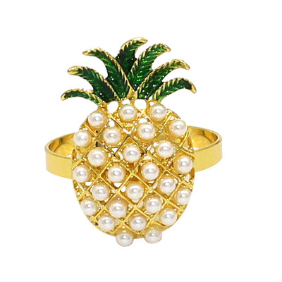 8PCS Gun melnu ziedu salvešu gredzeni Pērļu rhinstone salvešu turētājs Helovīna Lieldienu svētku ballītei Mājas galda noformējums ERP41