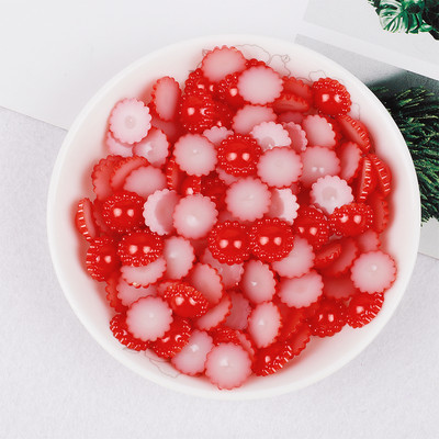 50gab. Saulespuķu formas plakans muguras krelles ABS pērļu pērlītes 13 mm Rhinestones DIY Amatniecībai Apģērba matu sprādzes rotājums G1134