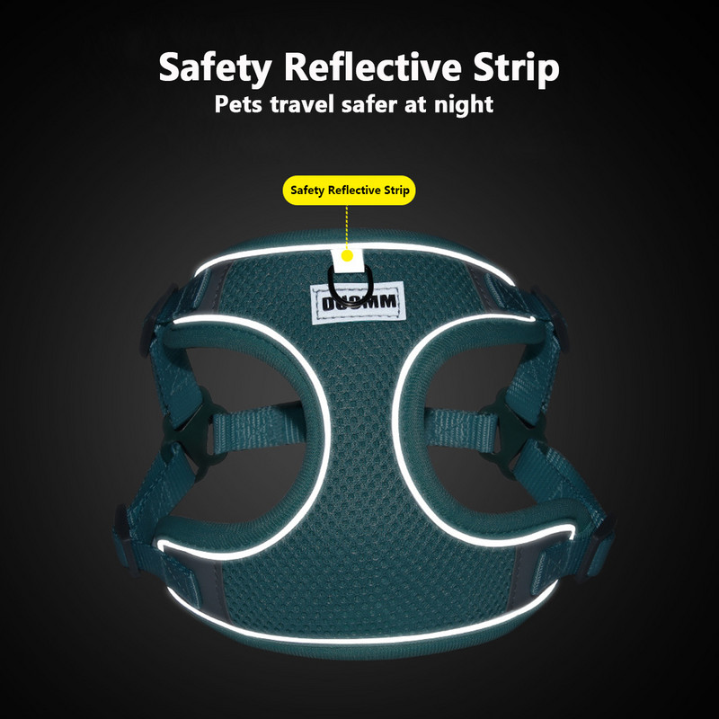 Suņu iejūga pavadas komplekts Elpojošs siets franču buldogs čivava āra pastaigu pavada pavada maziem suņiem kaķiem zirglietu veste