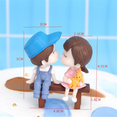 1gab Kāzu dekorēšana PVC lelles lelles dekorācija Valentīna dienas dāvana DIY aksesuāri Skūpsts zēns meitenes kūka cepures kūkas dekorēšana