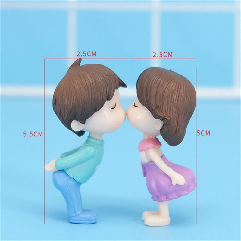 1gab Kāzu dekorēšana PVC lelles lelles dekorācija Valentīna dienas dāvana DIY aksesuāri Skūpsts zēns meitenes kūka cepures kūkas dekorēšana