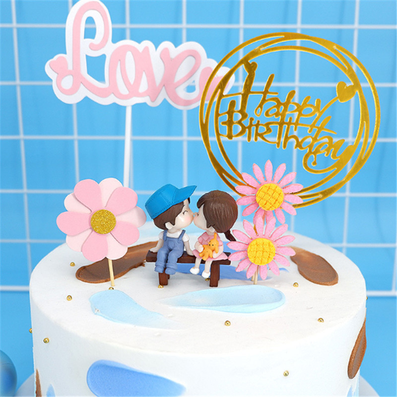 1gab Kāzu dekorēšana PVC lelles lelles dekorācija Valentīna dienas dāvana DIY aksesuāri Skūpsts zēns meitenes kūka cepures kūkas dekorēšana