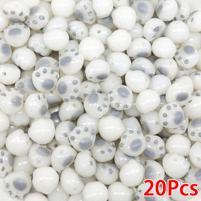 20vnt 11mm animacinių filmų kačių letenėlės akrilo karoliukai tarpikliai karoliukai papuošalams gaminti pasidaryk pats Apyrankės karoliai rankų darbo amatų kūrimas