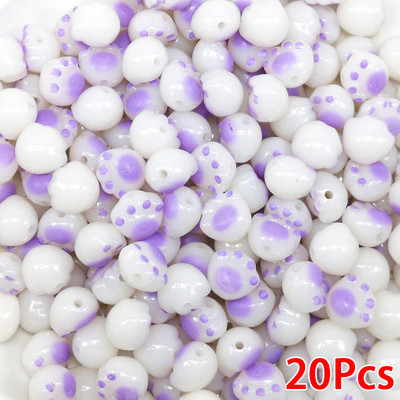 20vnt 11mm animacinių filmų kačių letenėlės akrilo karoliukai tarpikliai karoliukai papuošalams gaminti pasidaryk pats Apyrankės karoliai rankų darbo amatų kūrimas