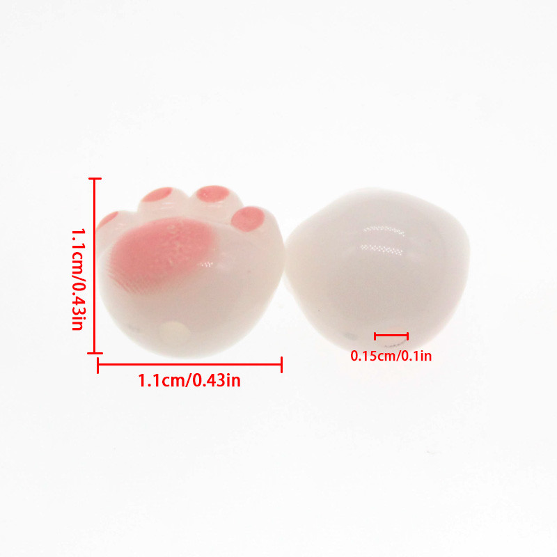 20vnt 11mm animacinių filmų kačių letenėlės akrilo karoliukai tarpikliai karoliukai papuošalams gaminti pasidaryk pats Apyrankės karoliai rankų darbo amatų kūrimas