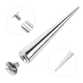 Smailes Konuss Punk Studs Kniedes Metāls Diy Screwback Aksesuāri Skrūvējamie Apģērbi Dekoratīvie Ložu Naglas Sudraba Cool Rock Stud Spike