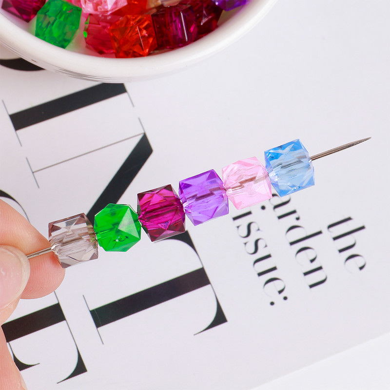 50gab krāsainas ar caurumu akrila dimanta krelles starplikas krelles bērniem rokassprādze DIY roku darbs rotaslietas izgatavošana T0818