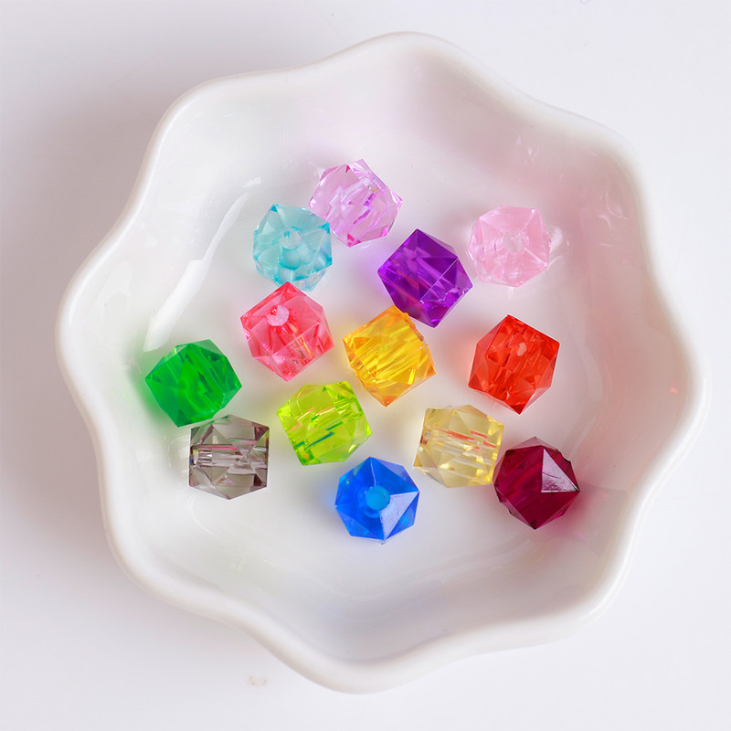 50gab krāsainas ar caurumu akrila dimanta krelles starplikas krelles bērniem rokassprādze DIY roku darbs rotaslietas izgatavošana T0818