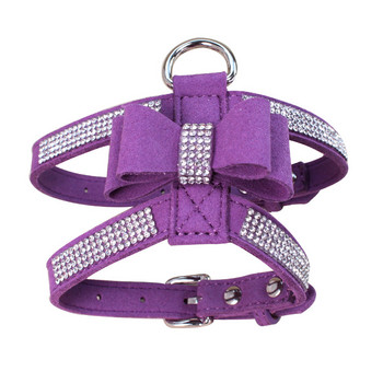 Нагръдник за домашни любимци Rhinestone Bow Малко куче Traction Rope Walking Котешки нагръдник Coleira Para Cachorro Котешки аксесоари