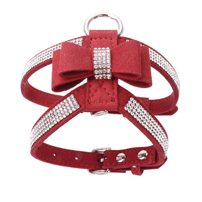 Нагръдник за домашни любимци Rhinestone Bow Малко куче Traction Rope Walking Котешки нагръдник Coleira Para Cachorro Котешки аксесоари