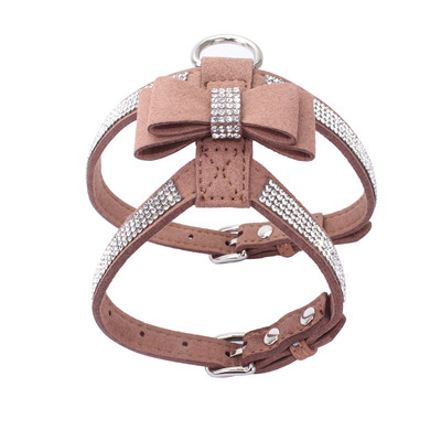 Нагръдник за домашни любимци Rhinestone Bow Малко куче Traction Rope Walking Котешки нагръдник Coleira Para Cachorro Котешки аксесоари