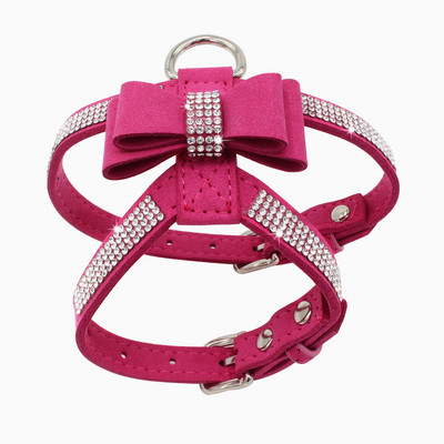 Нагръдник за домашни любимци Rhinestone Bow Малко куче Traction Rope Walking Котешки нагръдник Coleira Para Cachorro Котешки аксесоари