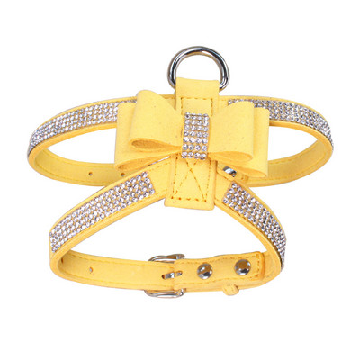 Нагръдник за домашни любимци Rhinestone Bow Малко куче Traction Rope Walking Котешки нагръдник Coleira Para Cachorro Котешки аксесоари