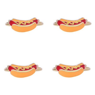 4vnt Mieli animacinių filmukų servetėlių žiedai Įdomūs mėsainio picos formos servetėlių laikiklis pusryčių serijos servetėlių sagtis