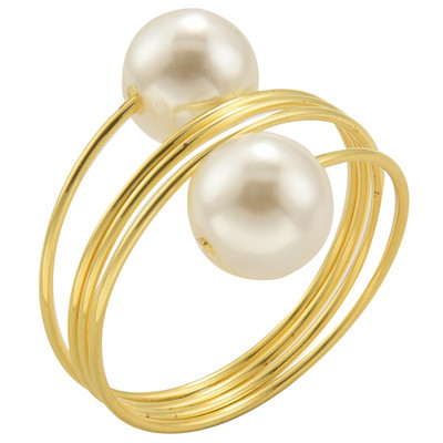 HOT-12 gab dubultpērļu salvešu gredzeni, salvešu turētāji, salvetes sprādze kāzu pieņemšanai, festivāliem, banketiem