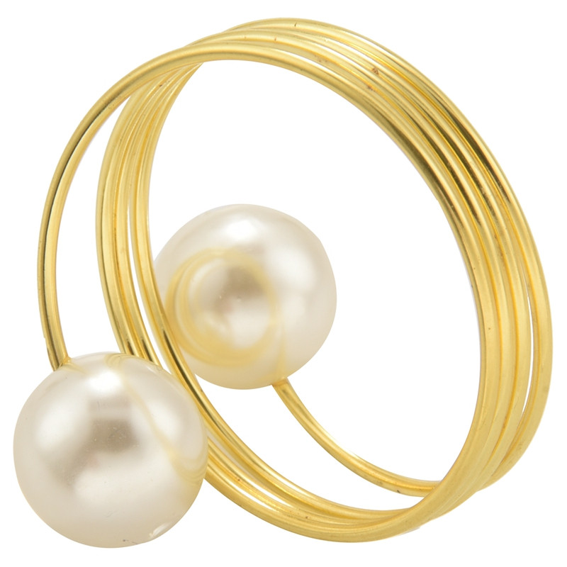 HOT-12 gab dubultpērļu salvešu gredzeni, salvešu turētāji, salvetes sprādze kāzu pieņemšanai, festivāliem, banketiem