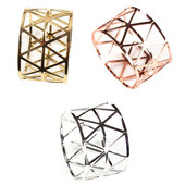 HOT-6Gb Ģeometriski dobi salvešu gredzeni Servetes turētājs ballīšu viesnīcas banketu ēdamistabas galda dekorēšanai