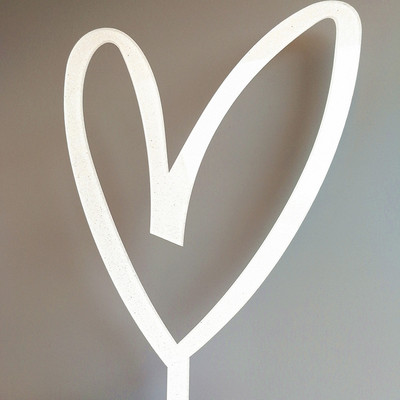 New Glitter Love Herat Ακρυλικό Topper Γαμήλιας Τούρτας Ασημί Λευκό Τούρτα για την Ημέρα του Αγίου Βαλεντίνου για διακοσμήσεις τούρτας γάμου