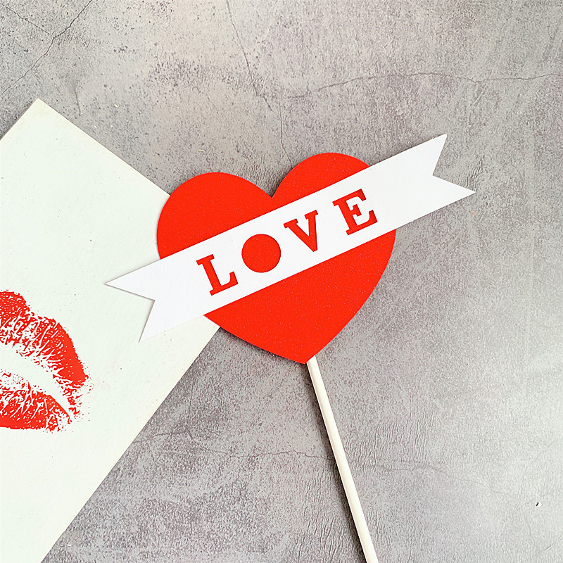 2020. gada Valentīna dienas akrila kūkas virsma, sarkana mīlestības kāzu kūkas virsma, piederumi kāzu gadadienas ballīšu kūku dekorēšanai