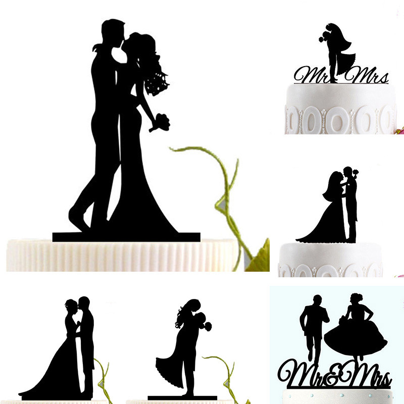 2020. gada akrila kāzu kūku pildījums, melns līgavainis, kundzes kundzes kūkas rotājumi jubilejas kāzām, piedāvājuma kūkas piederumi