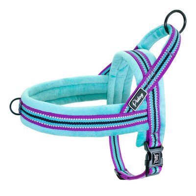 Ziemas suņu iejūga mīksta polsterēta suņu iejūga veste bez vilkšanas atstarojošas mājdzīvnieku zirglietas, regulējamas maziem vidēji lieliem suņiem Bulldogs