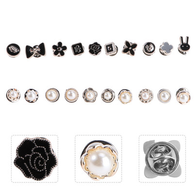 40 τεμ. κουμπιά με μαργαριτάρια ράψιμο χάντρες υφασμάτινα αξεσουάρ Μεταλλικά κουμπώματα καρφίτσα Miss Rhinestone