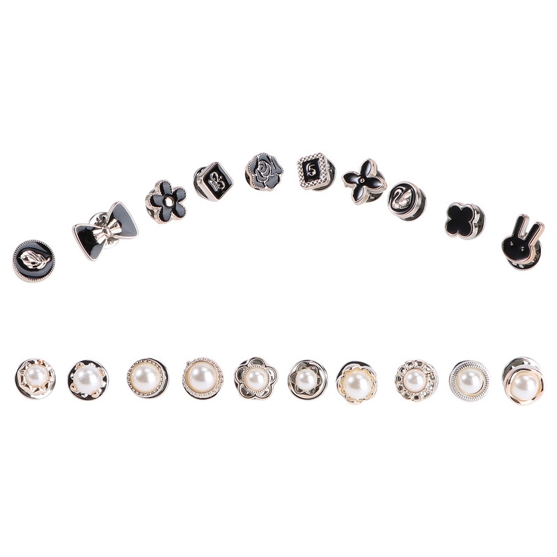 40 τεμ. κουμπιά με μαργαριτάρια ράψιμο χάντρες υφασμάτινα αξεσουάρ Μεταλλικά κουμπώματα καρφίτσα Miss Rhinestone