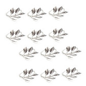 12 gab rudens lapu salvešu gredzeni kristību rokassprādze Metāla salvešu turētājs kāzu dāvanas kristību dušas ballīte B