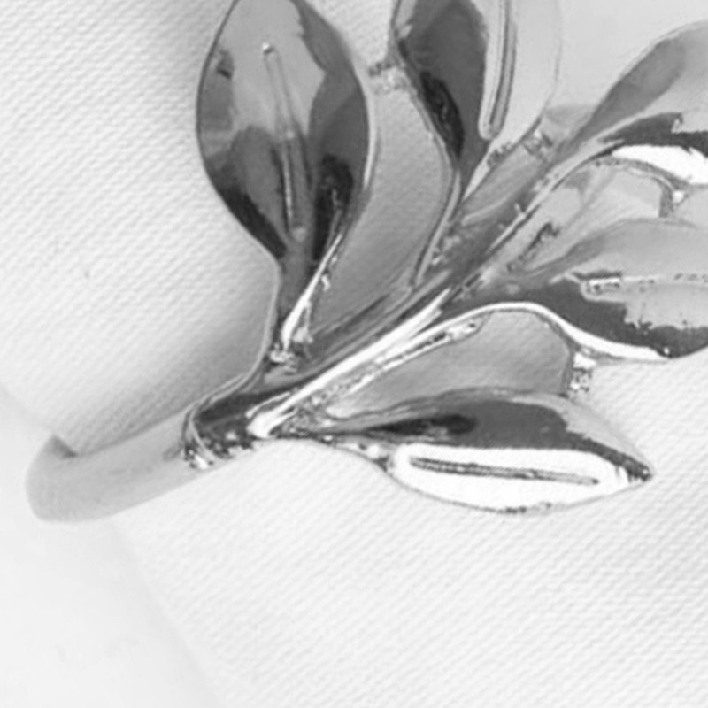 12 gab rudens lapu salvešu gredzeni kristību rokassprādze Metāla salvešu turētājs kāzu dāvanas kristību dušas ballīte B