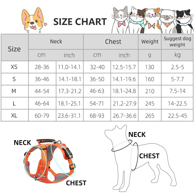 Suņu zirglietas, atstarojošas, regulējamas lielas suņu iejūgas veste vidēji lieliem suņiem pastaigu franču buldogu suņiem