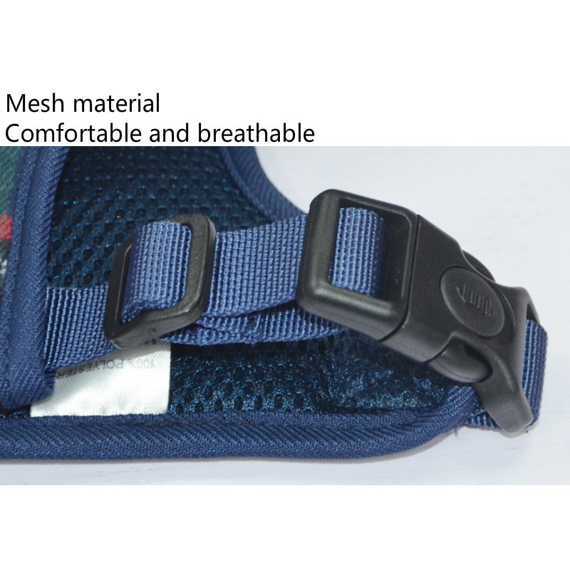 Mājdzīvnieku piederumiem siksnas komplekts Suņu zirglietas Suņa Veste Mājdzīvnieku pavadas Poliestera lencēm krūšu siksnas sprādzes dizains var pielāgot krūšu izmēru