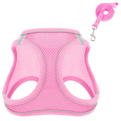Neilona suņu iejūga un siksnas komplekts Elpojošs Atstarojošs iejūgs mazam suņa kaķēnam Regulējama kaķa iejūga No Pull Pet piederumi